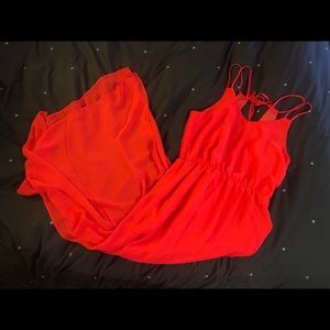 dee elle neon pink maxi dress